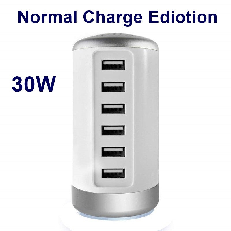 6-Port USB C Charging Station, Multi-Port Mobile Charger.