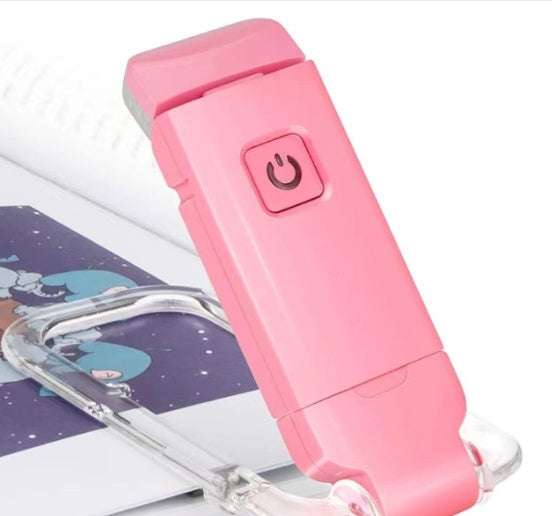 USB Rechargeable LED Clip-On Book Light with Adjustable Brightness