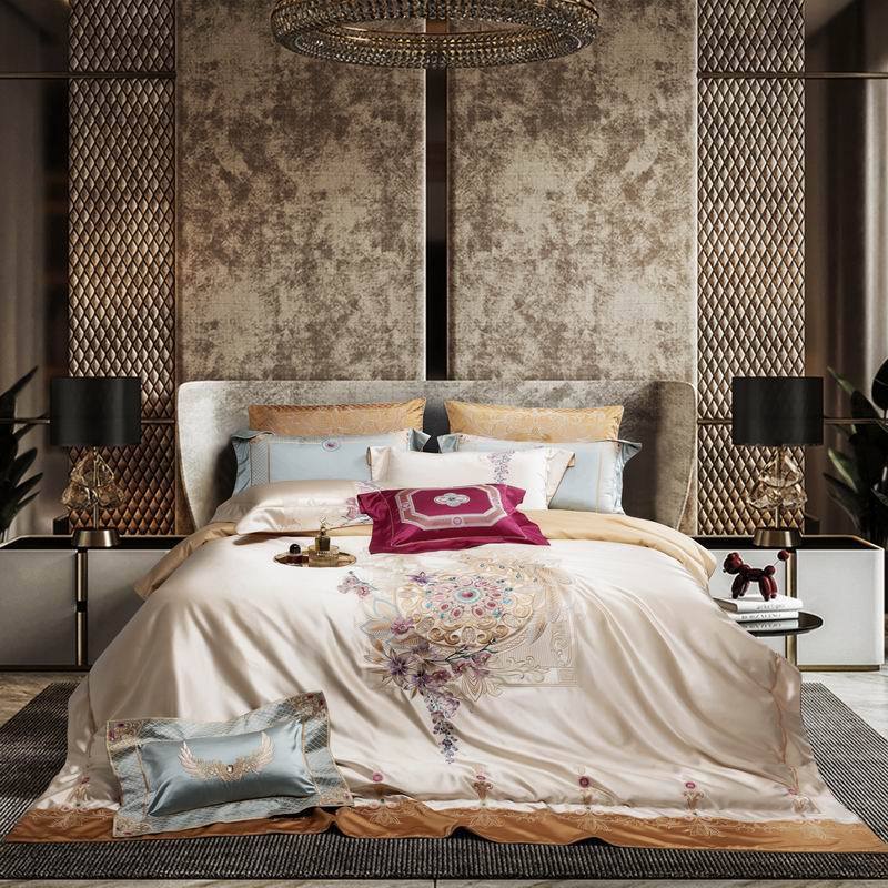 Embroidered Four-Piece Home Textiles Set