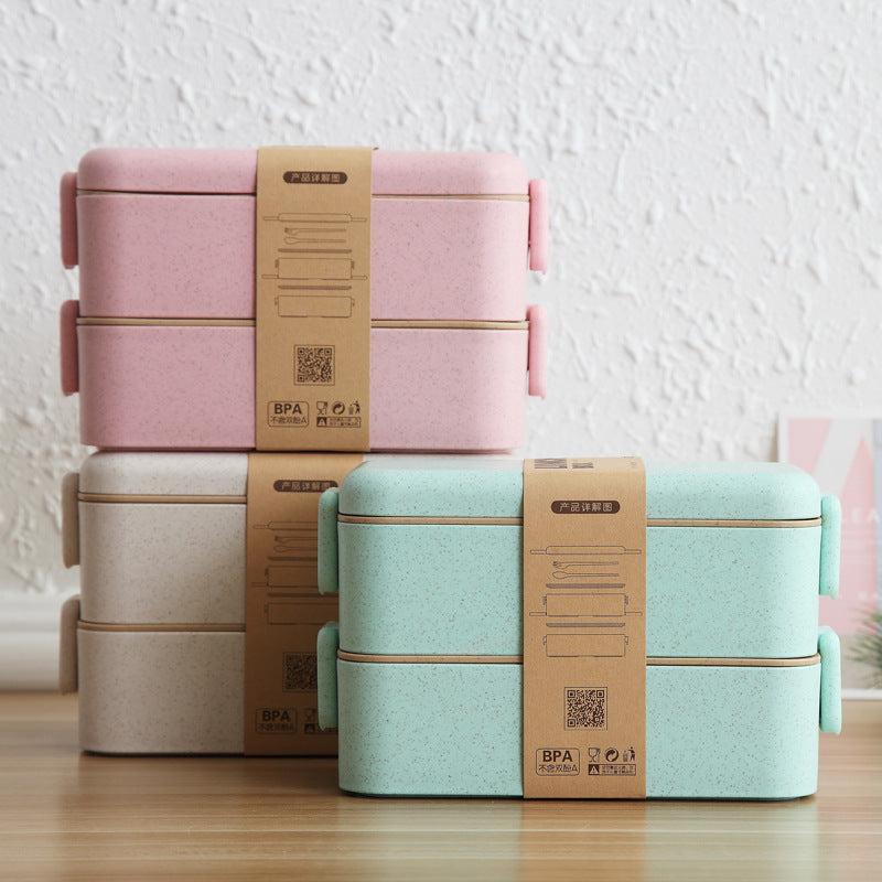 Multi-layer wheat straw lunch box