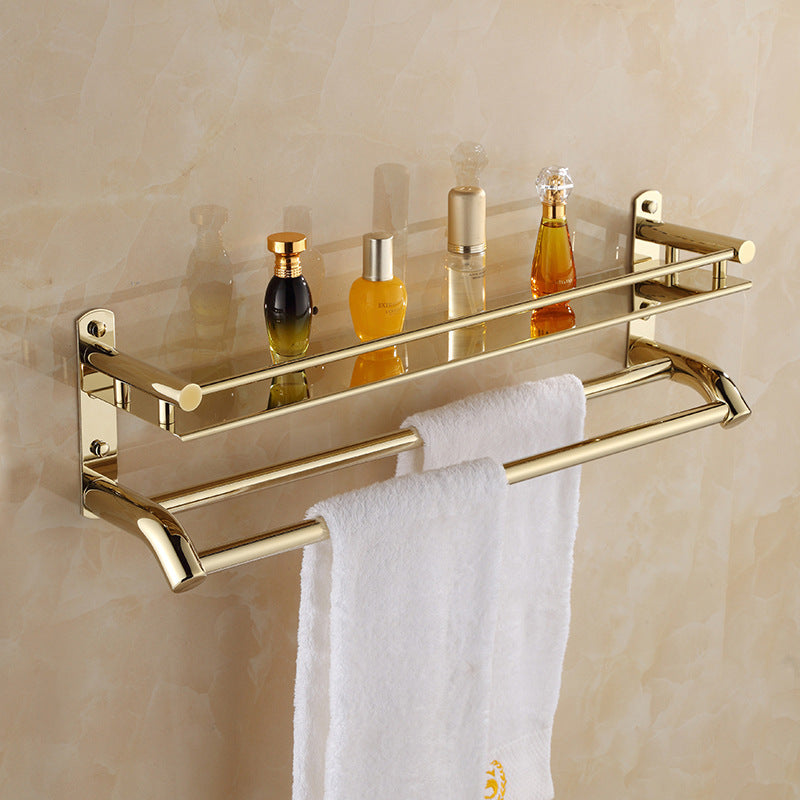 Stainless Steel Double Towel Rack.