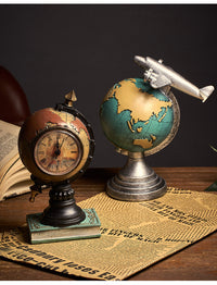 Retro globe clock