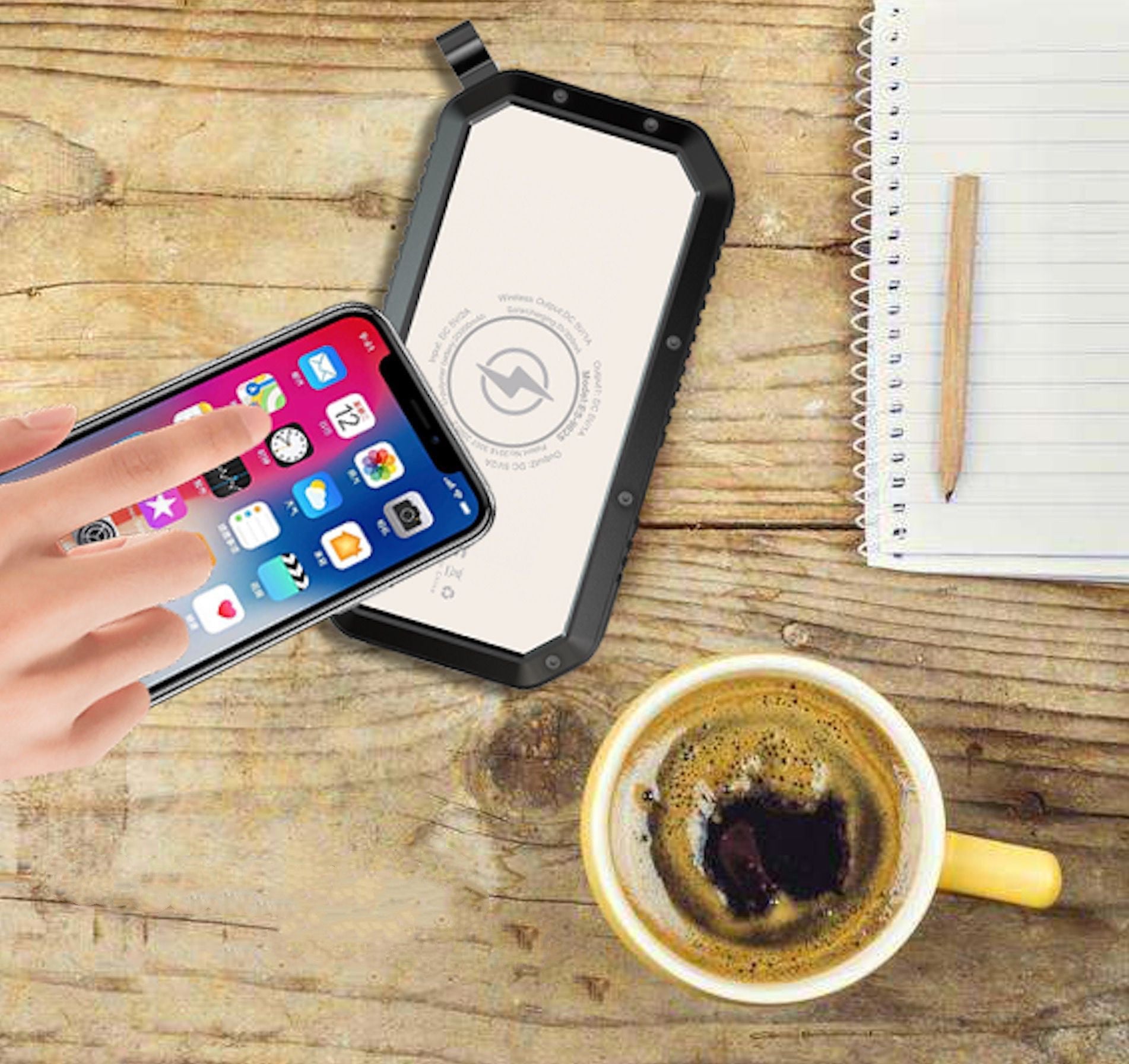 Wirelsess solar powerbank