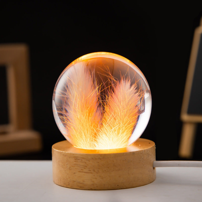 Crystal ball LED night light
