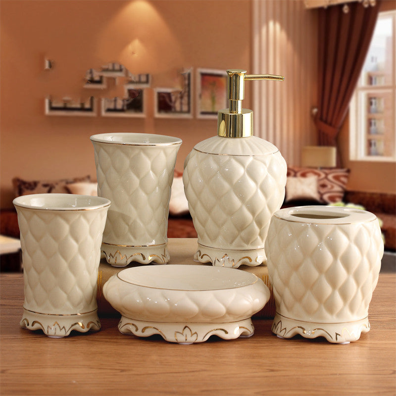Toilet Mouthwash Cup Set with Tray