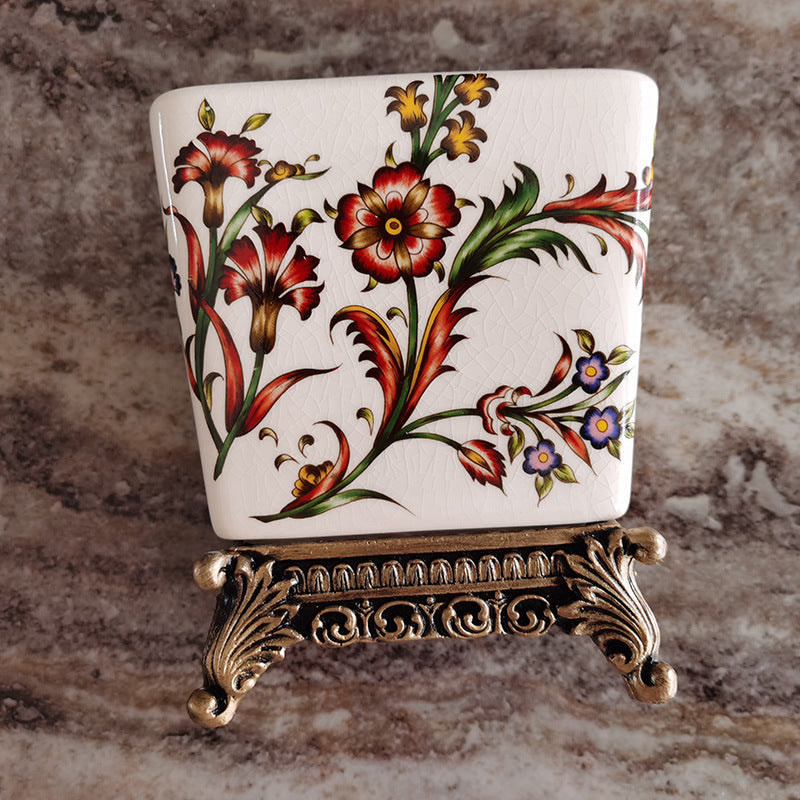 American Ceramic Toothbrush Holder Shelf
