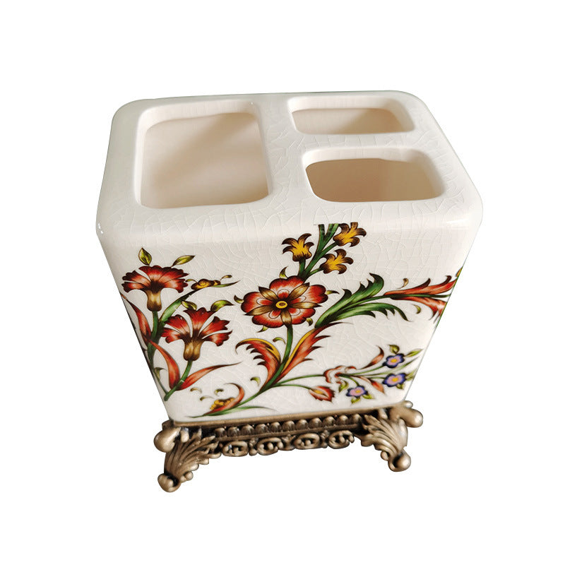 American Ceramic Toothbrush Holder Shelf