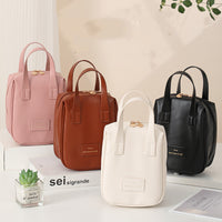 Shell-Shaped Handle-Top Travel Cosmetic Bag