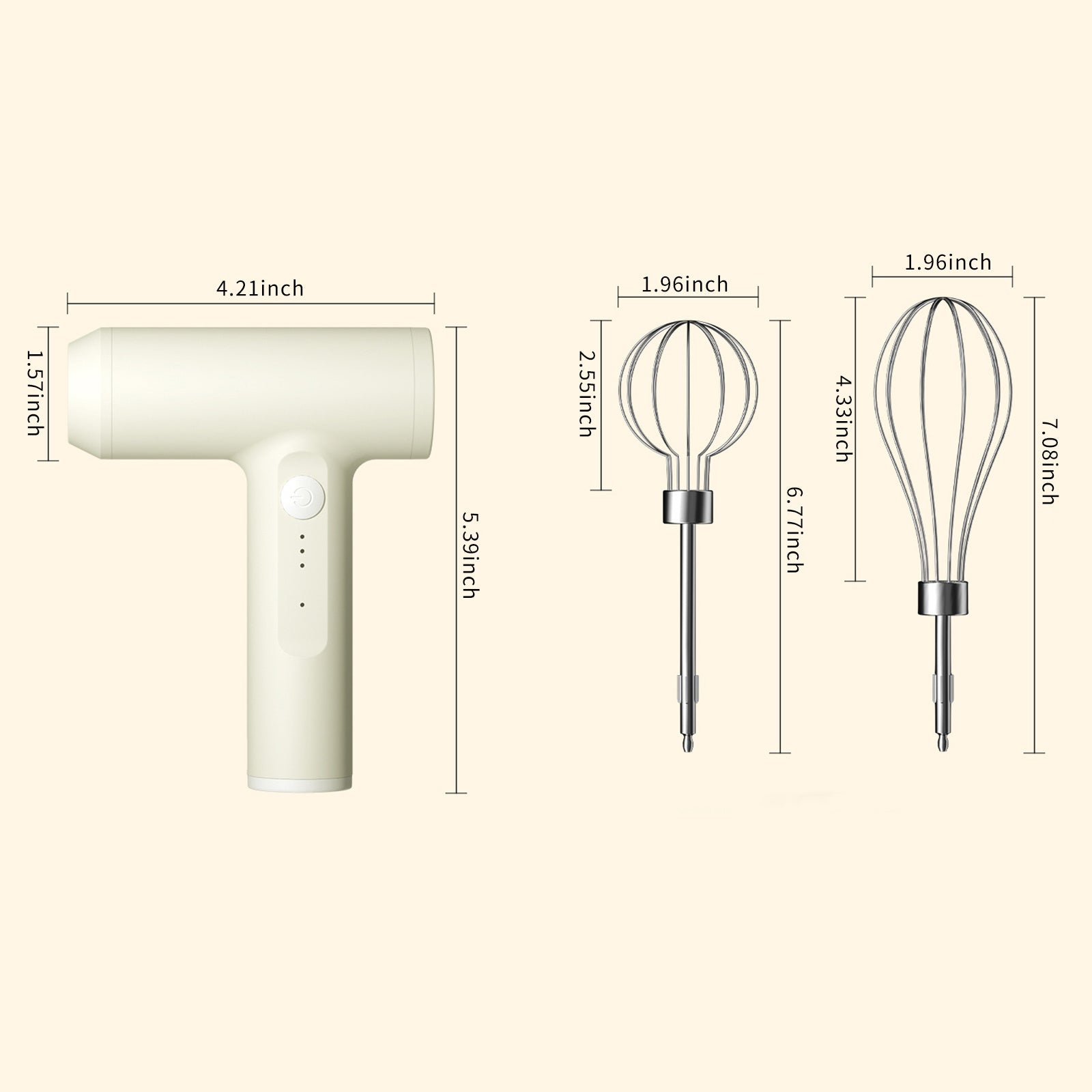 USB Rechargeable Handheld Egg Beater