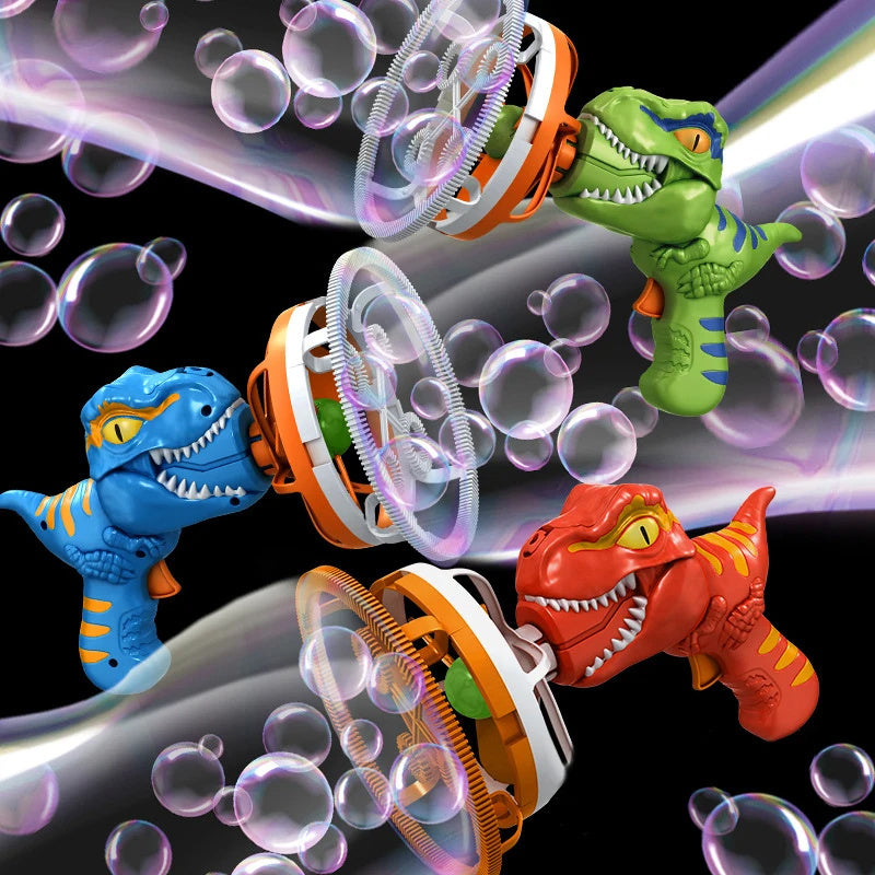 Dinosaur bubble machine toy.