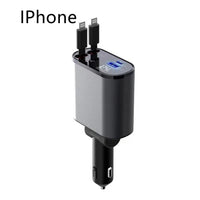 100W Super Fast Car Charger: USB and Type-C Adapter