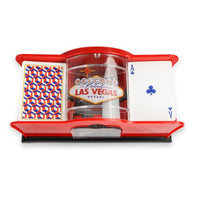 Hand-cranked casino card shuffler