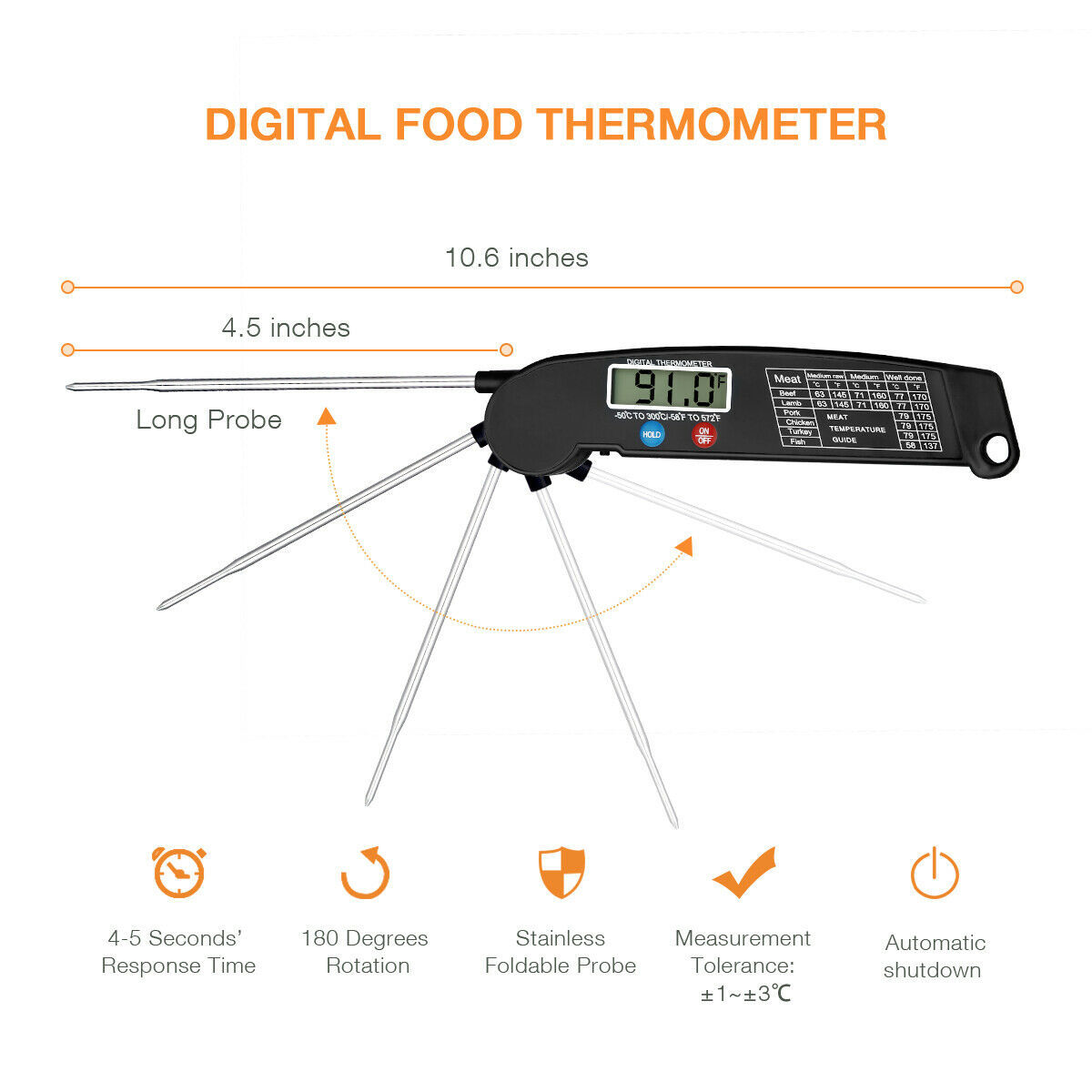 Instant Read Digital Meat Thermometer