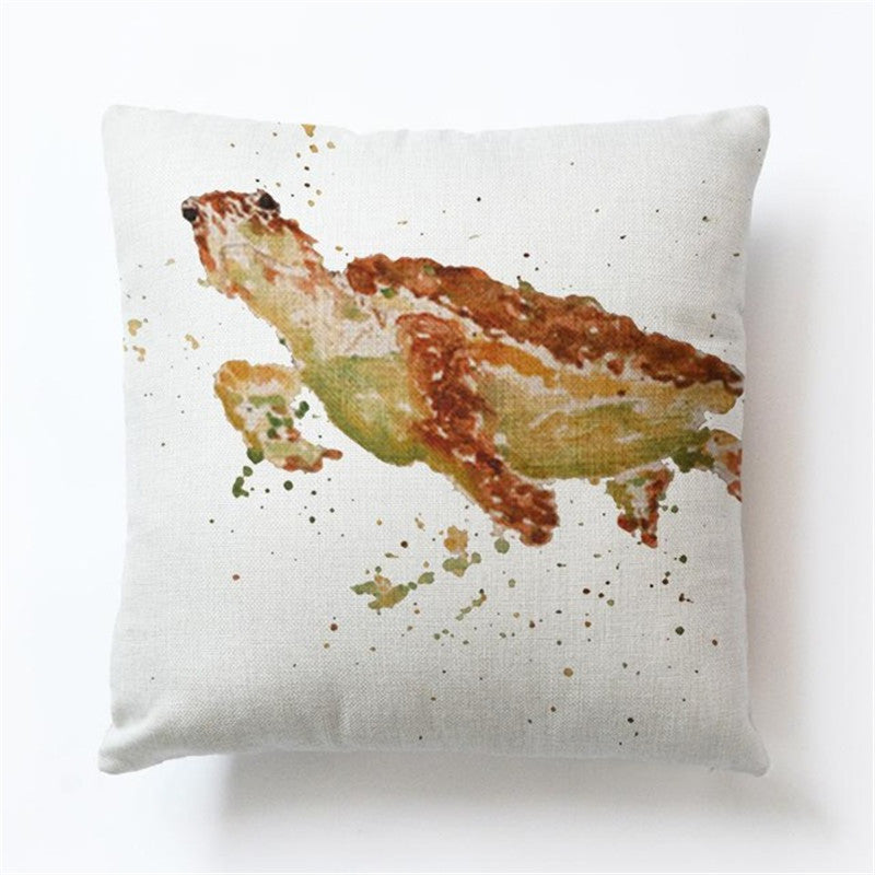 Turtle print cushion cover