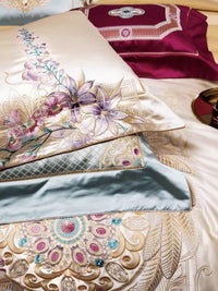 Embroidered Four-Piece Home Textiles Set