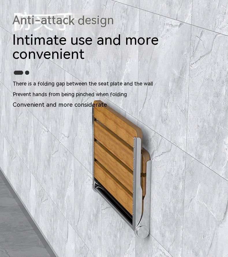 Wall-Mounted Folding Bath Stool