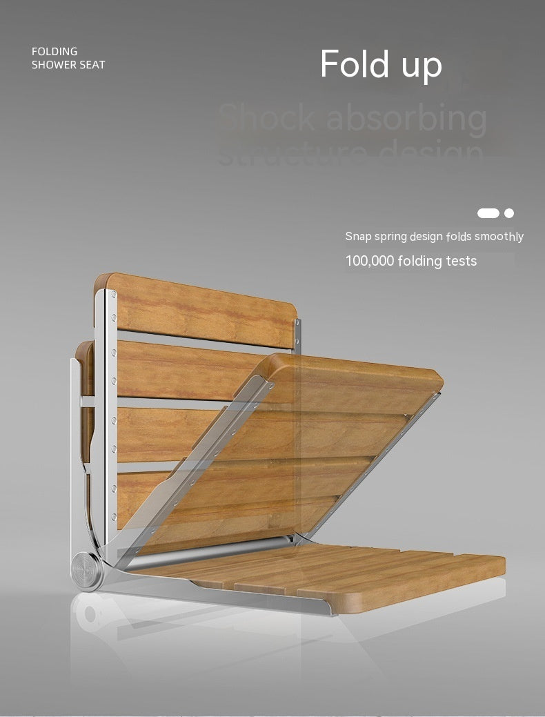 Wall-Mounted Folding Bath Stool
