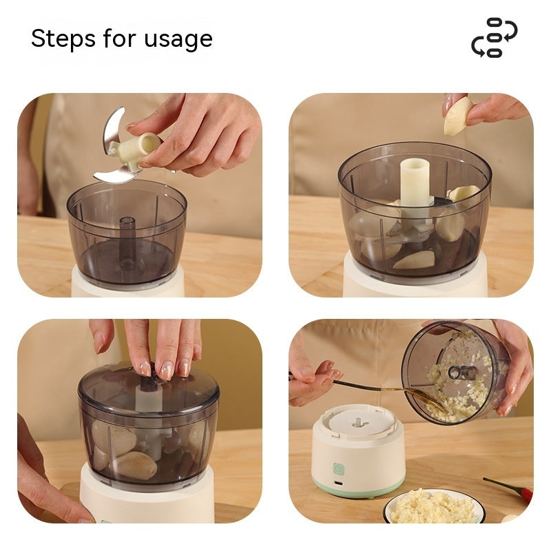 Mini Electric Meat Grinder: Automatic Multi-function Mixer