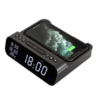 3-in-1 Wireless Charger with Temperature Tester and Multi-Alarm Clock
