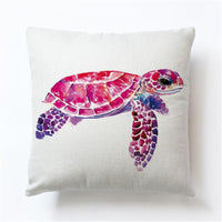 Turtle print cushion cover