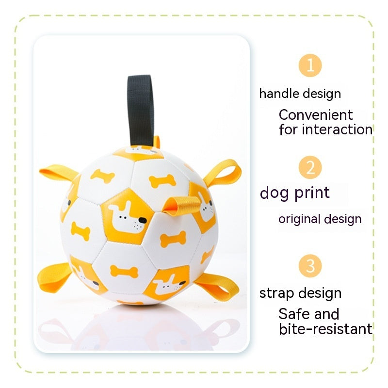 Interactive soccer ball toy for dogs