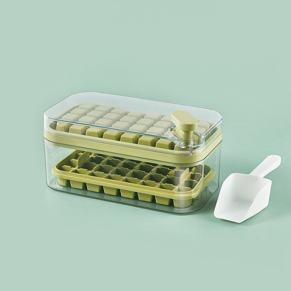 Ice Cube Maker with Storage Box and Lid