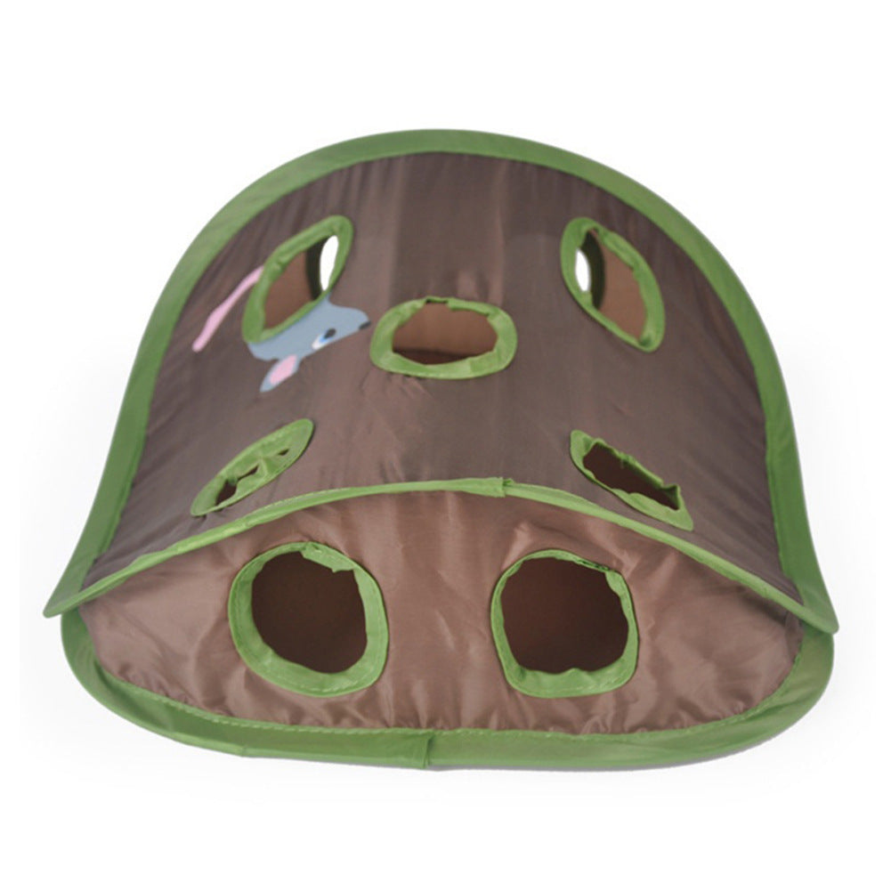 Interactive cat hide and seek tunnel.