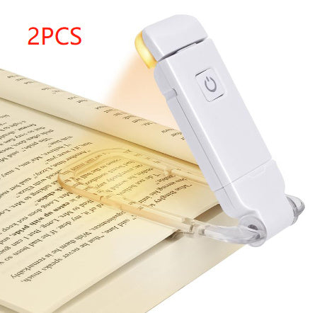 USB Rechargeable LED Clip-On Book Light with Adjustable Brightness