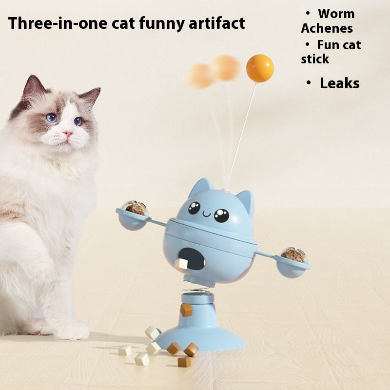Suction Cup Rotatable Cat Toy.