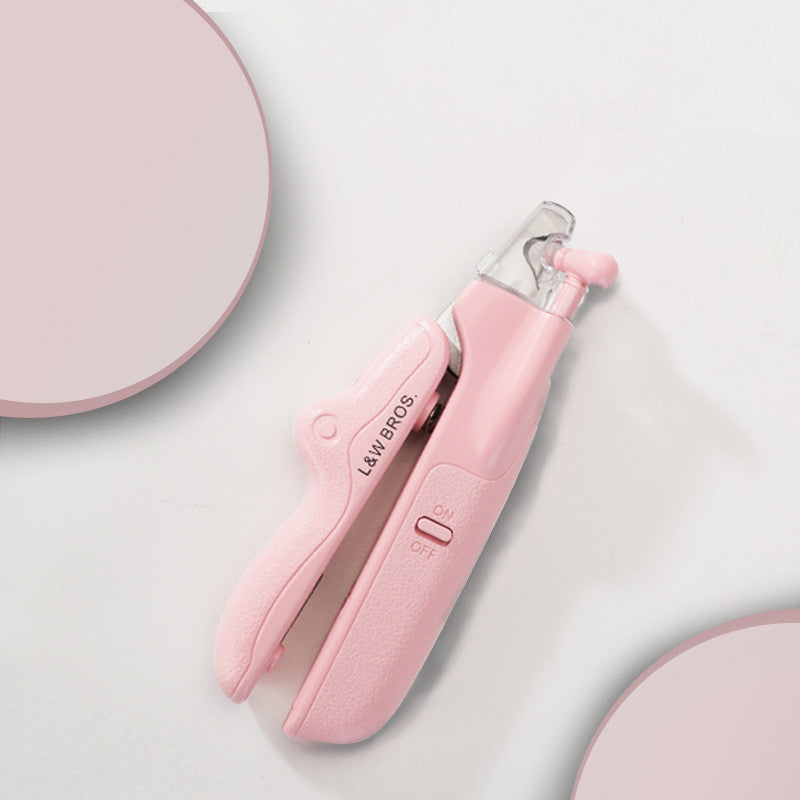 Pet nail clippers with LED light.
