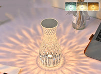 Crystal Diamond Vase LED Table Lamp for Romantic Atmosphere