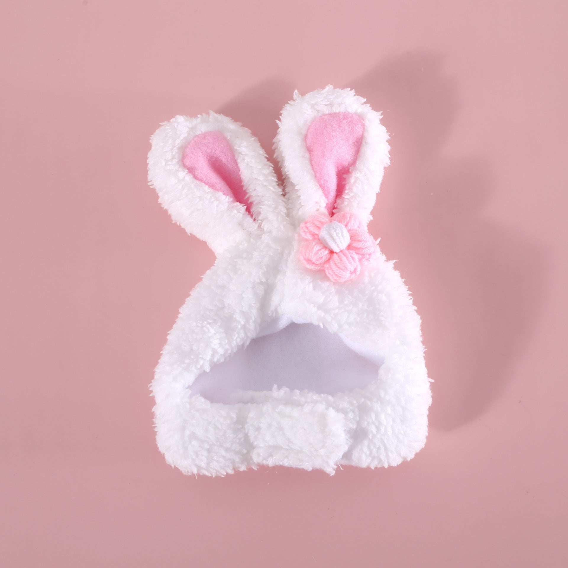 Plush Cartoon Pet Hat with Cat, Dog, and Rabbit Ears