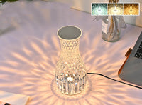 Crystal Diamond Vase LED Table Lamp for Romantic Atmosphere