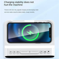 3-in-1 Wireless Charger with Temperature Tester and Multi-Alarm Clock