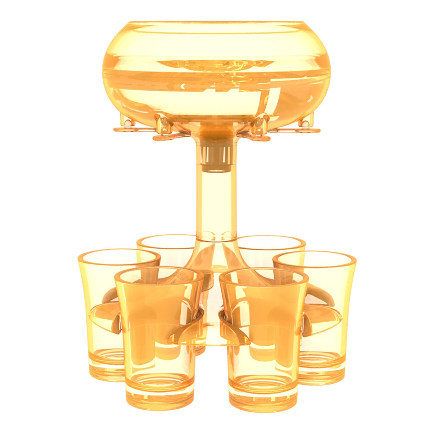 6-Shot Glass Dispenser Rack for Party Drinks