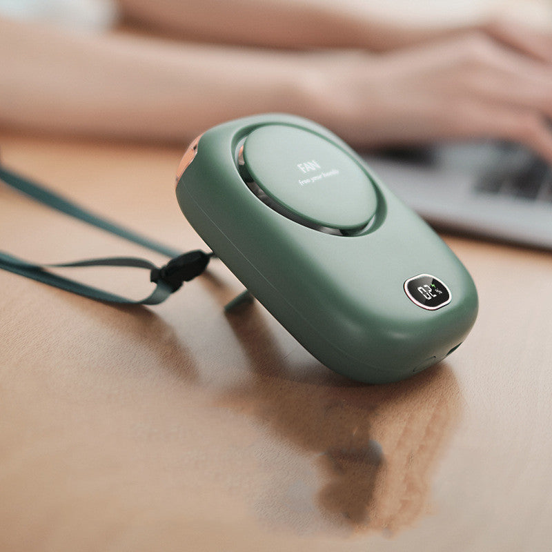 Silent Leafless Neck Fan with Digital Display