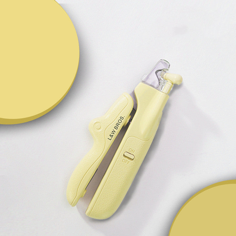 Pet nail clippers with LED light.