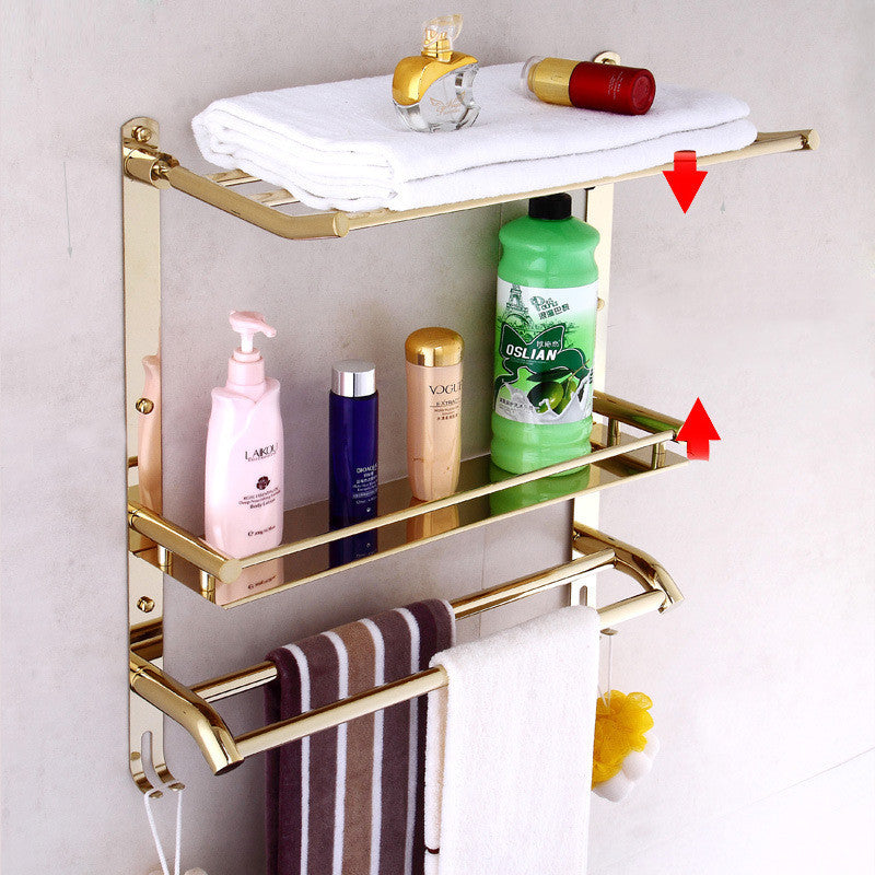 Stainless Steel Double Towel Rack.