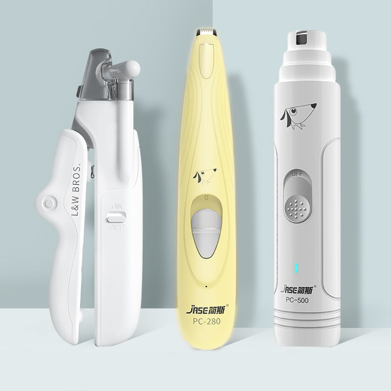 Pet nail clippers with LED light.