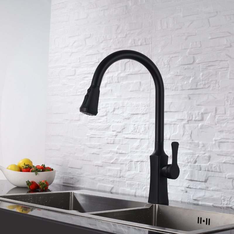 Sleek Black Kitchen Faucet