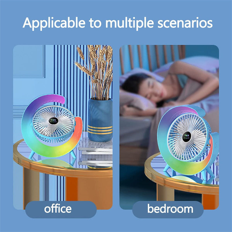 USB-Charging Night Light Mini Fan