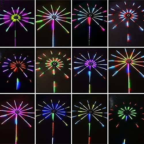 Music-Sync LED Firework Lights with Color Changing and Remote Control