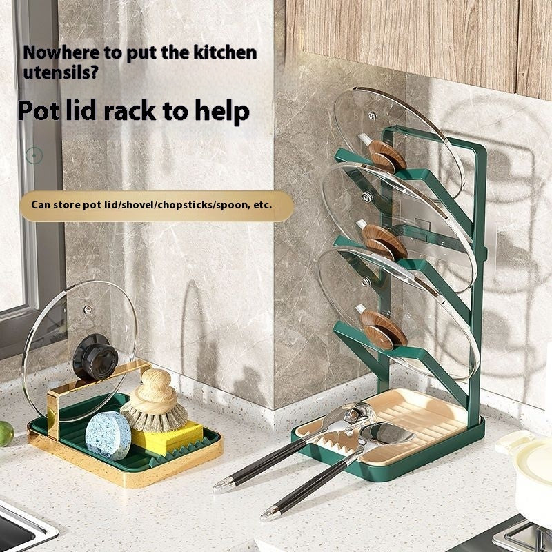 Punch-free Kitchen Lid Rack.