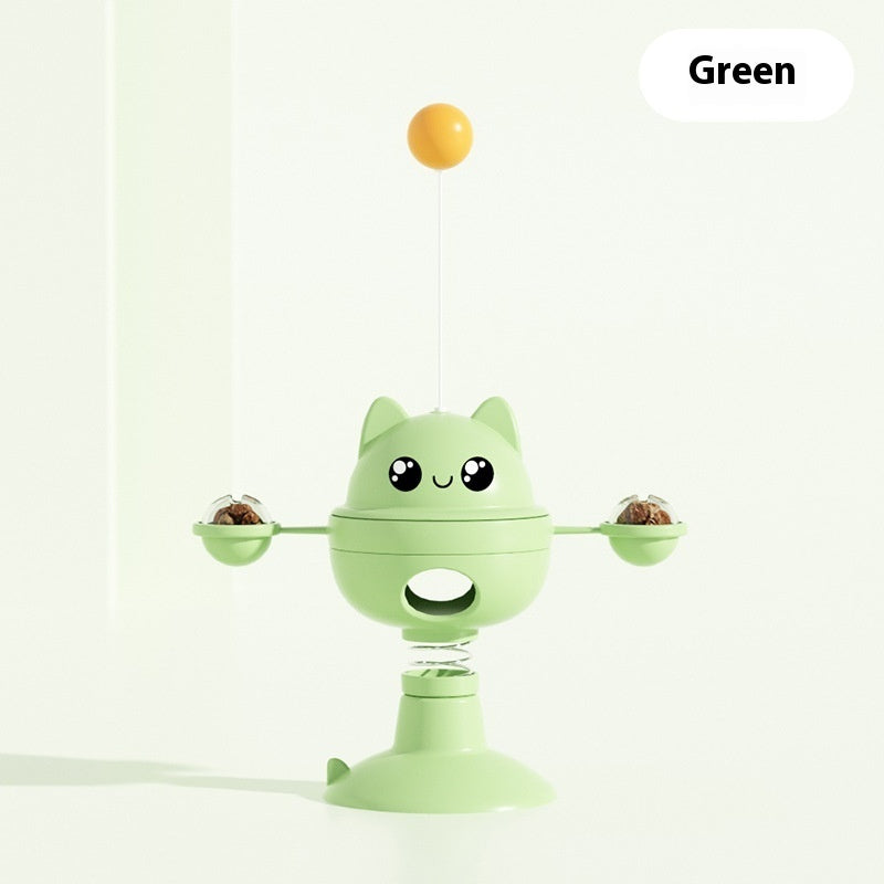 Suction Cup Rotatable Cat Toy.