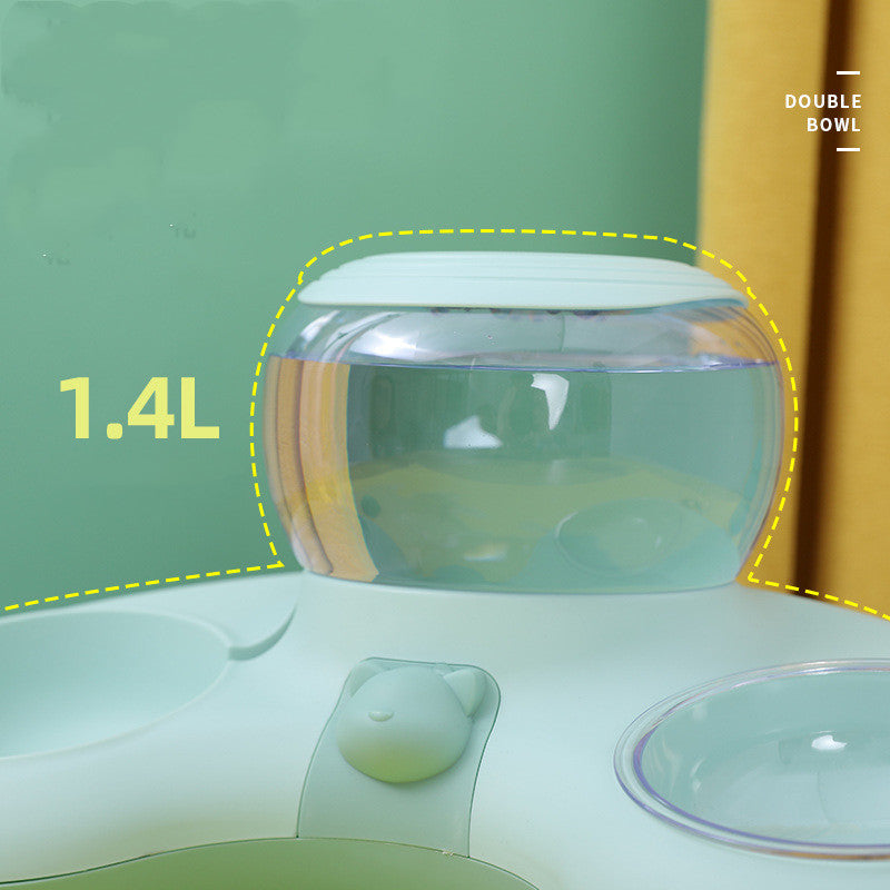 Automatic double bowl for water and feeding.