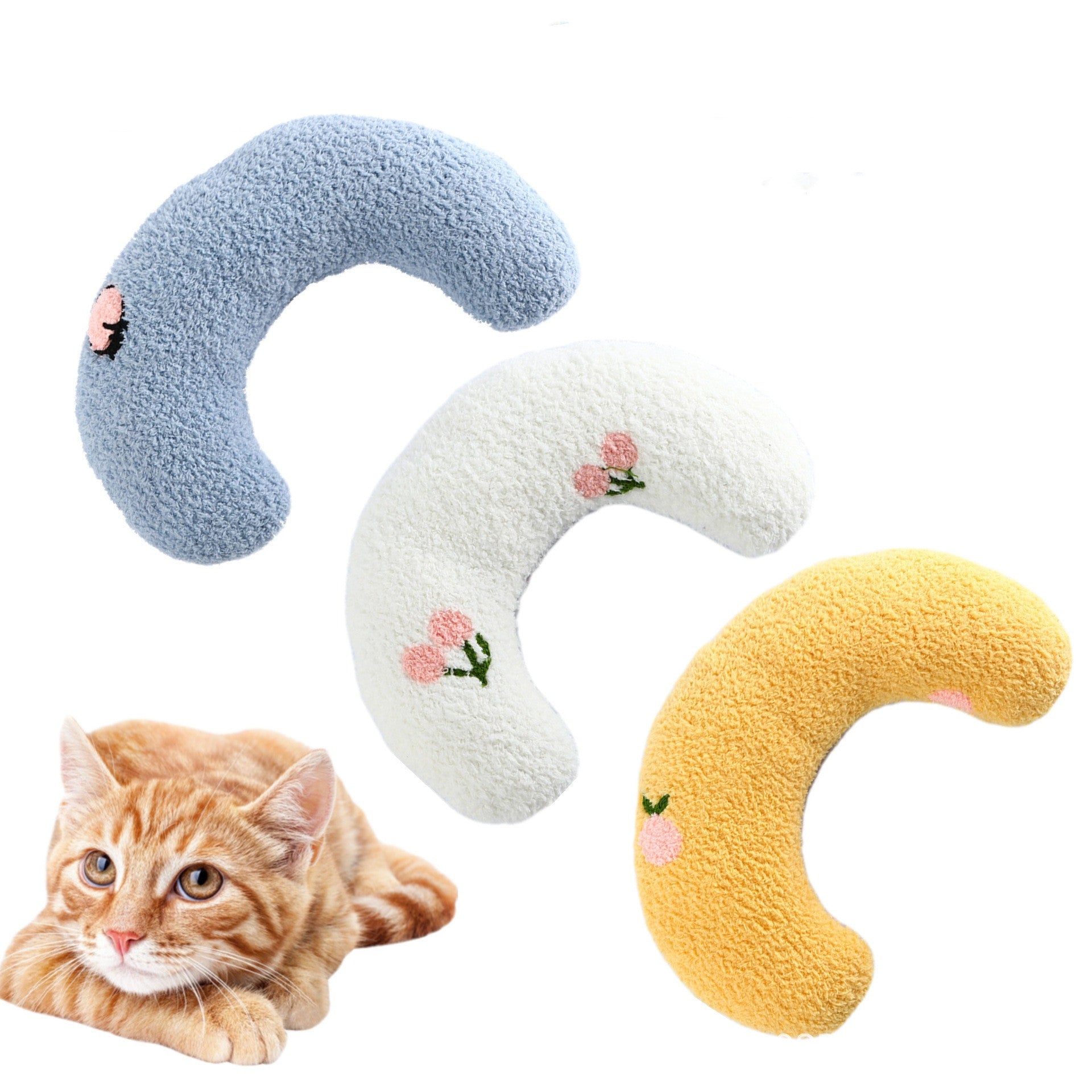 U-shaped fashion pillow for cats.