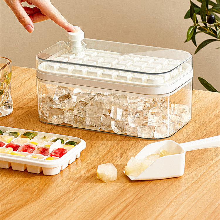 Ice Cube Maker with Storage Box and Lid