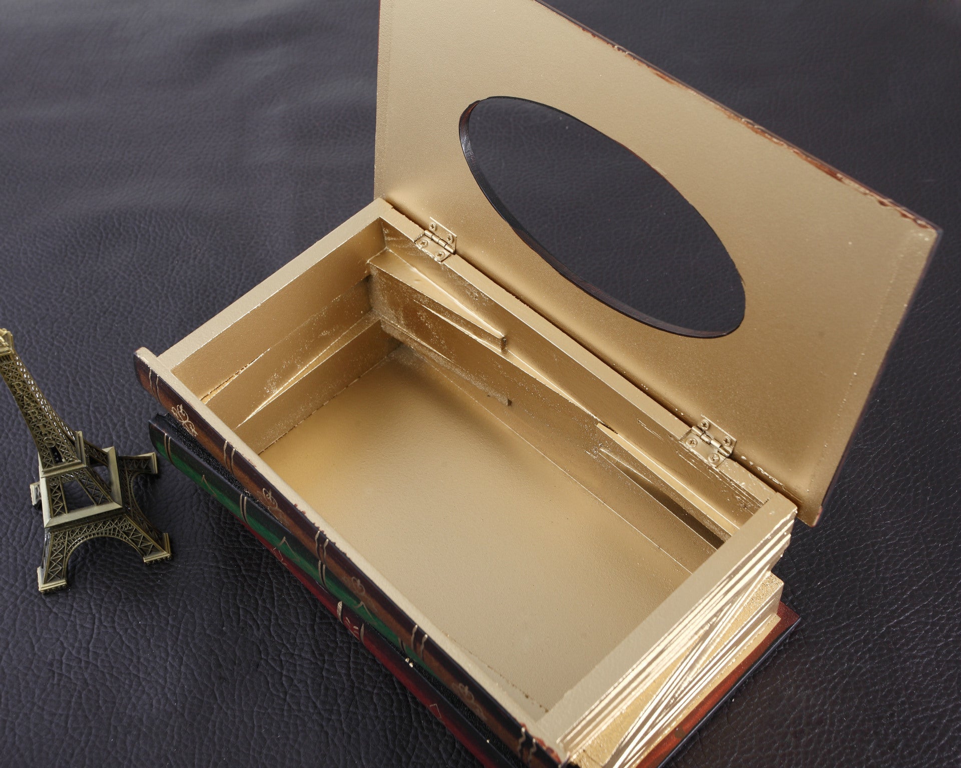 Wooden Book Tissue Box