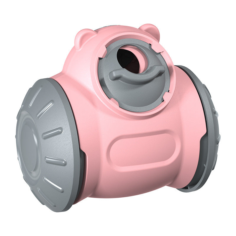 Interactive dog tumbler toy for IQ and slow feeding