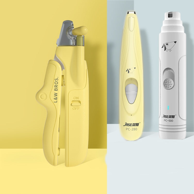 Pet nail clippers with LED light.